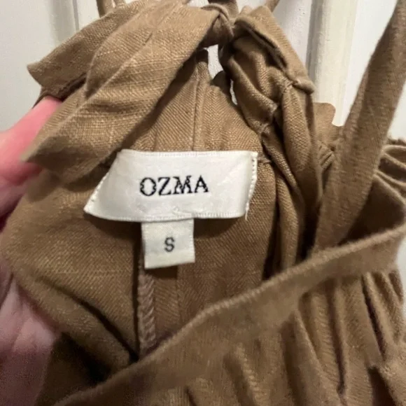Ozma deia tan linen jumpsuit size small - Picture 3 of 15